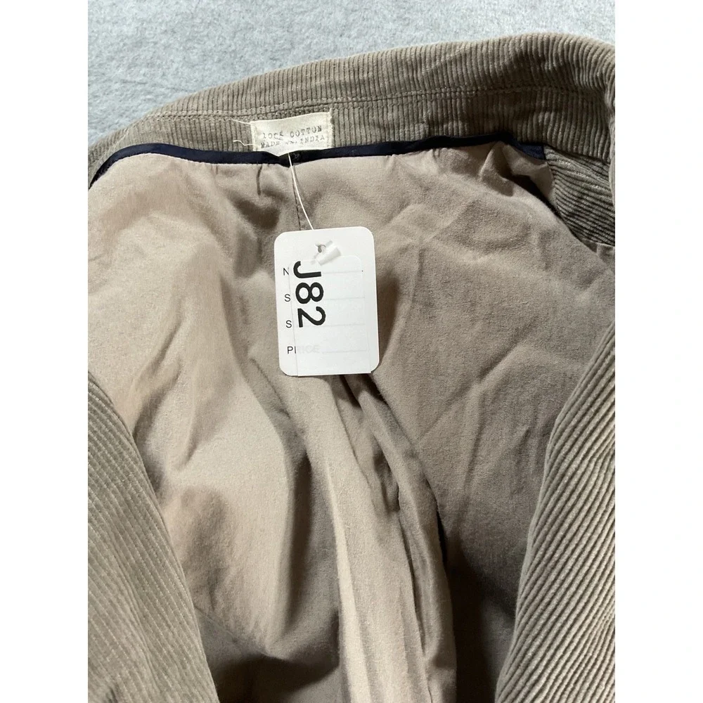 J.Crew Mens Vintage Cord Blazer Tan Brown Cotton Corduroy Sport Coat Small J82